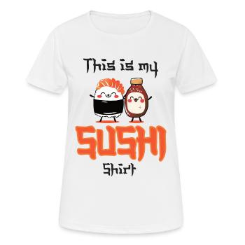 Sushi Shirt - Women's Breathable T-Shirt - white - Front - AI Model Female 172 dark (172cm)