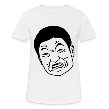 IMPOSSIBRU - MEME - Frauen T-Shirt atmungsaktiv - Weiß - Vorne - AI Model Female 172 dark (172cm)