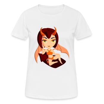 Sexy Teufelchen Halloween - Frauen T-Shirt atmungsaktiv - Weiß - Vorne - AI Model Female 172 dark (172cm)