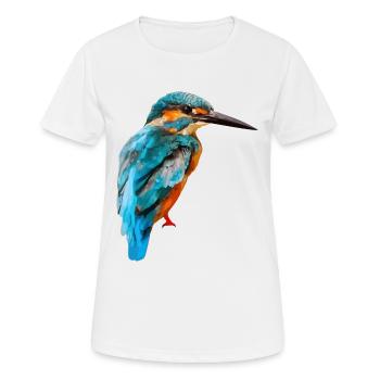 063 - Eisvogel - Frauen T-Shirt atmungsaktiv - Weiß - Vorne - AI Model Female 172 dark (172cm)