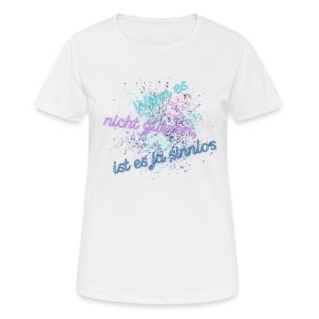 Wenn es nicht glitzert ist es ja sinnlos - Frauen T-Shirt atmungsaktiv - Weiß - Vorne - AI Model Female 172 dark (172cm)