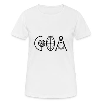 Goa - Musik Festival psychedelisch Geschenk Shirt - Frauen T-Shirt atmungsaktiv - Weiß - Vorne - AI Model Female 172 dark (172cm)
