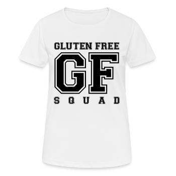 GLUTEN FREE SQUAD (v) - Frauen T-Shirt atmungsaktiv - Weiß - Vorne - AI Model Female 172 dark (172cm)