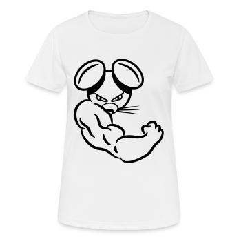 Steve fort - T-shirt respirant Femme - blanc - Devant - AI Model Female 172 dark (172cm)