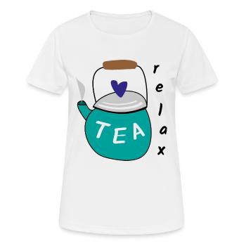 Tea Relax Hygge Relaxation - T-shirt respirant Femme - blanc - Devant - AI Model Female 172 dark (172cm)