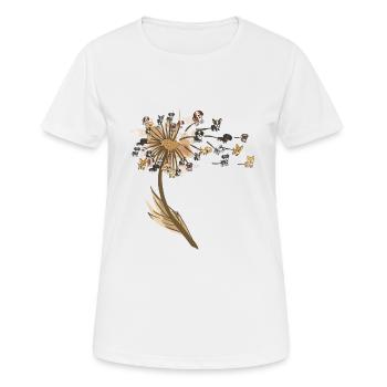 Löwenzahn Pusteblume Hunde Hund Geschenk - Frauen T-Shirt atmungsaktiv - Weiß - Vorne - AI Model Female 172 dark (172cm)