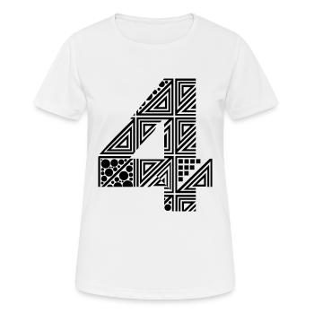 4 number four - T-shirt respirant Femme - blanc - Devant - AI Model Female 172 dark (172cm)