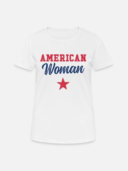 American Woman - Women's Breathable T-Shirt - white
