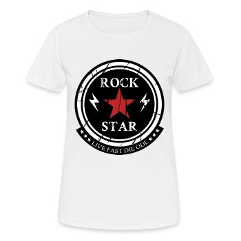 ROCK STAR - T-shirt respirant Femme - blanc - Devant - AI Model Female 172 dark (172cm)