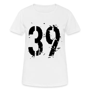 39 Nombre 39 - T-shirt respirant Femme - blanc - Devant - AI Model Female 172 dark (172cm)