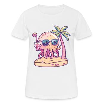 Jellyfish Summer Vacation - Women's Breathable T-Shirt - white - Front - AI Model Female 172 dark (172cm)