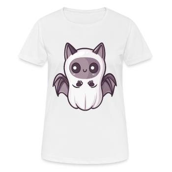 Fledermaus Halloween Lustig Geist - Frauen T-Shirt atmungsaktiv - Weiß - Vorne - AI Model Female 172 dark (172cm)
