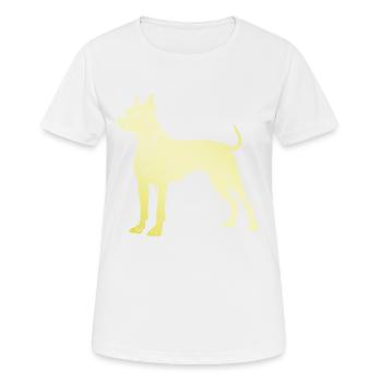 Pit Terrier Dog Silhouette - Women's Breathable T-Shirt - white - Front - AI Model Female 172 dark (172cm)