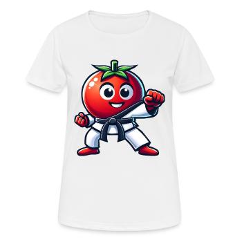 Karate Tomate: Lustige Kampfkunst - Frauen T-Shirt atmungsaktiv - Weiß - Vorne - AI Model Female 172 dark (172cm)