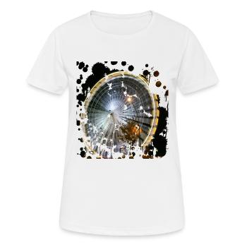 À la foire la grande roue est un point culminant - T-shirt respirant Femme - blanc - Devant - AI Model Female 172 dark (172cm)
