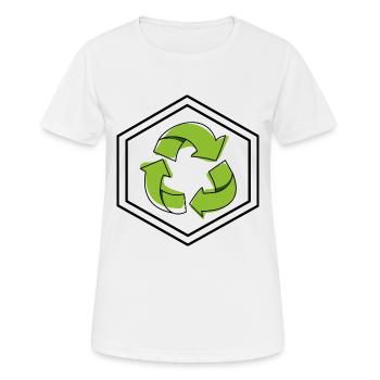 recycling - Women's Breathable T-Shirt - white - Front - AI Model Female 172 dark (172cm)