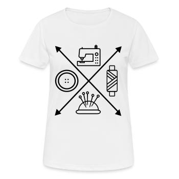 couture - T-shirt respirant Femme - blanc - Devant - AI Model Female 172 dark (172cm)