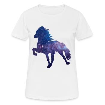 Islandpferd Space1 - Frauen T-Shirt atmungsaktiv - Weiß - Vorne - AI Model Female 172 dark (172cm)
