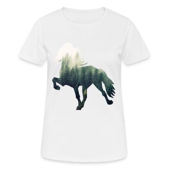 Icelandic horse Forest - Women's Breathable T-Shirt - white - Front - AI Model Female 172 dark (172cm)