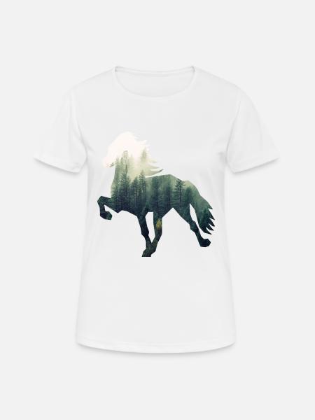Islandpferd Forest - Frauen T-Shirt atmungsaktiv -