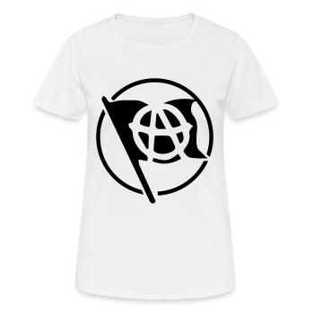drapeau anarchie noir - T-shirt respirant Femme - blanc - Devant - AI Model Female 172 dark (172cm)