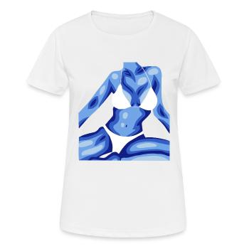 Frau in Bikini - Frauen T-Shirt atmungsaktiv - Weiß - Vorne - AI Model Female 172 dark (172cm)