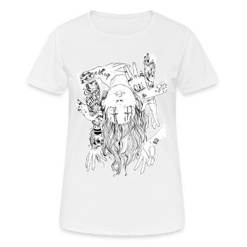 go on - Women's Breathable T-Shirt - white - Front - AI Model Female 172 dark (172cm)