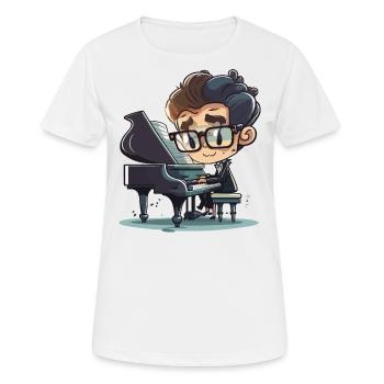 Klassischer Virtuose - Frauen T-Shirt atmungsaktiv - Weiß - Vorne - AI Model Female 172 dark (172cm)