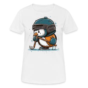 Étoile du hockey des Pingouins - T-shirt respirant Femme - blanc - Devant - AI Model Female 172 dark (172cm)
