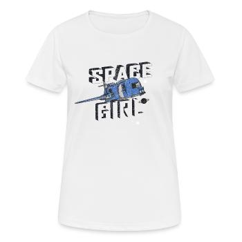 SPACE GIRL DANS LA CAMIONNETTE - T-shirt respirant Femme - blanc - Devant - AI Model Female 172 dark (172cm)