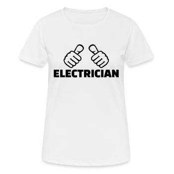 Elektriker - Frauen T-Shirt atmungsaktiv - Weiß - Vorne - AI Model Female 172 dark (172cm)