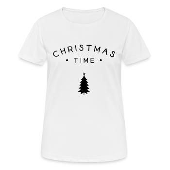 Période de Noël - T-shirt respirant Femme - blanc - Devant - AI Model Female 172 dark (172cm)