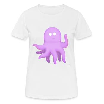 Rosa Tintenfisch - Frauen T-Shirt atmungsaktiv - Weiß - Vorne - AI Model Female 172 dark (172cm)