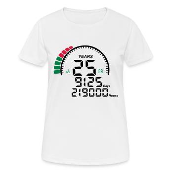 Jahre 25 Jahre Jubiläum Meter - Frauen T-Shirt atmungsaktiv - Weiß - Vorne - AI Model Female 172 dark (172cm)