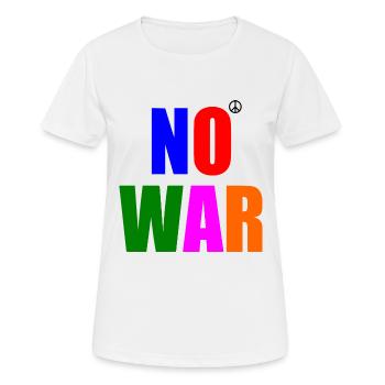 No war - T-shirt respirant Femme - blanc - Devant - AI Model Female 172 dark (172cm)