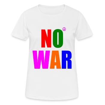 No war - T-shirt respirant Femme - blanc - Devant - AI Model Female 172 dark (172cm)