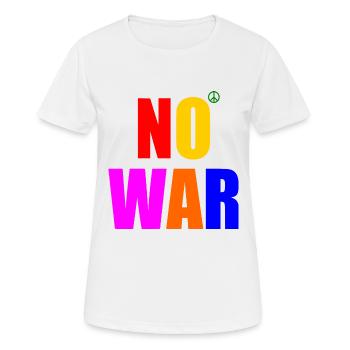 No war - T-shirt respirant Femme - blanc - Devant - AI Model Female 172 dark (172cm)