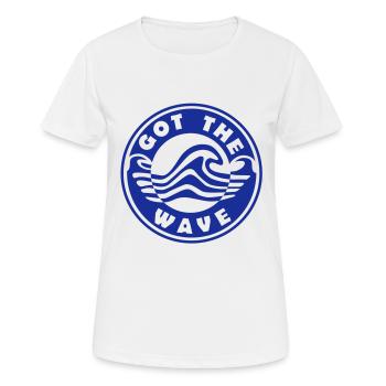 Vous avez le Waves logo Wave - T-shirt respirant Femme - blanc - Devant - AI Model Female 172 dark (172cm)