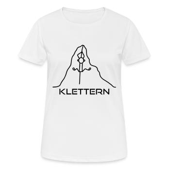Klettern am Seil - Frauen T-Shirt atmungsaktiv - Weiß - Vorne - AI Model Female 172 dark (172cm)