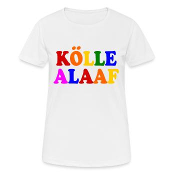 Kölle alaaf - Frauen T-Shirt atmungsaktiv - Weiß - Vorne - AI Model Female 172 dark (172cm)