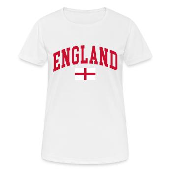 England - Women's Breathable T-Shirt - white - Front - AI Model Female 172 dark (172cm)