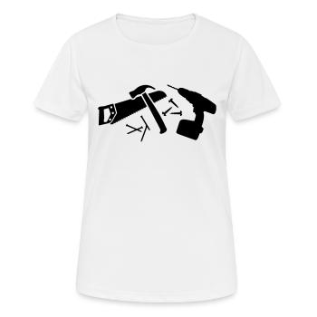 Tools - Women's Breathable T-Shirt - white - Front - AI Model Female 172 dark (172cm)