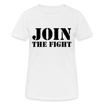 revolution / paix / peuple / voyage / écolo / - T-shirt respirant Femme - blanc - Devant - AI Model Female 172 dark (172cm)