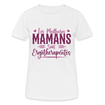 Die besten Mütter sind Ergotherapeuten - Frauen T-Shirt atmungsaktiv - Weiß - Vorne - AI Model Female 172 dark (172cm)
