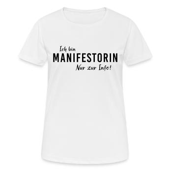 Human Design System Manifestorin Aura informieren - Frauen T-Shirt atmungsaktiv - Weiß - Vorne - AI Model Female 172 dark (172cm)