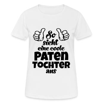 So sieht eine coole Patentochter aus Gottimeitli - Frauen T-Shirt atmungsaktiv - Weiß - Vorne - AI Model Female 172 dark (172cm)