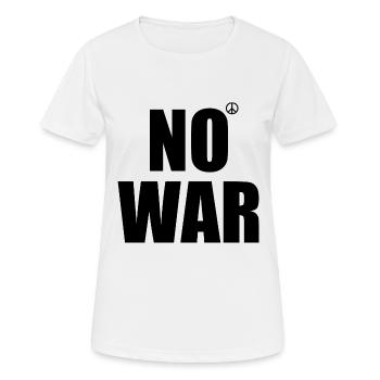 No war - T-shirt respirant Femme - blanc - Devant - AI Model Female 172 dark (172cm)