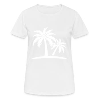 Île Palm - T-shirt respirant Femme - blanc - Devant - AI Model Female 172 dark (172cm)