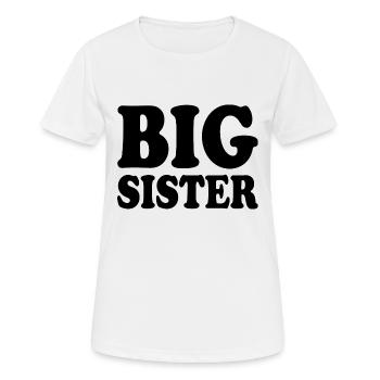 Big sister - T-shirt respirant Femme - blanc - Devant - AI Model Female 172 dark (172cm)