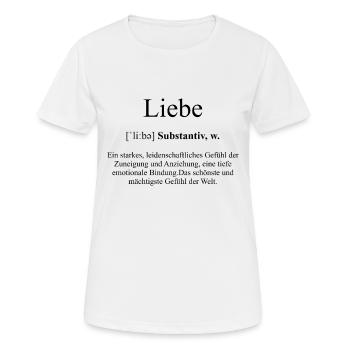 Liebe Definition Dictionary - Frauen T-Shirt atmungsaktiv - Weiß - Vorne - AI Model Female 172 dark (172cm)